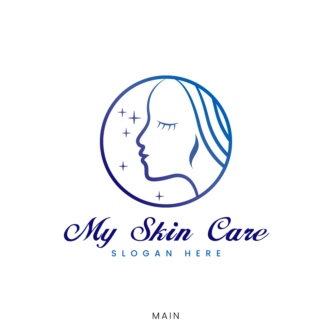 Skin Care Feminine Logo Design Bundle preview image.