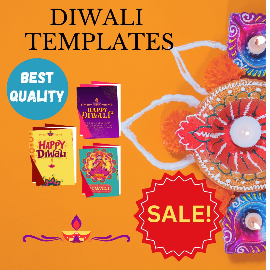 BEST QUALITY DIWALI TEMPLATES cover image.