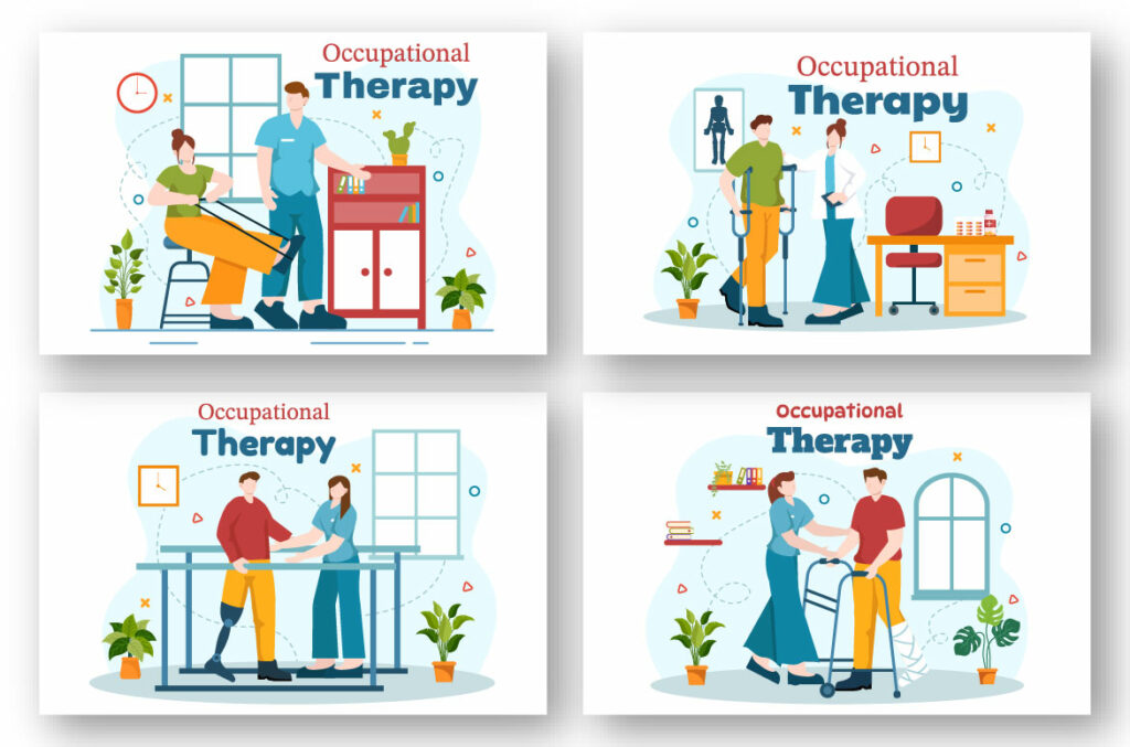 12 Occupational Therapy Illustration - MasterBundles