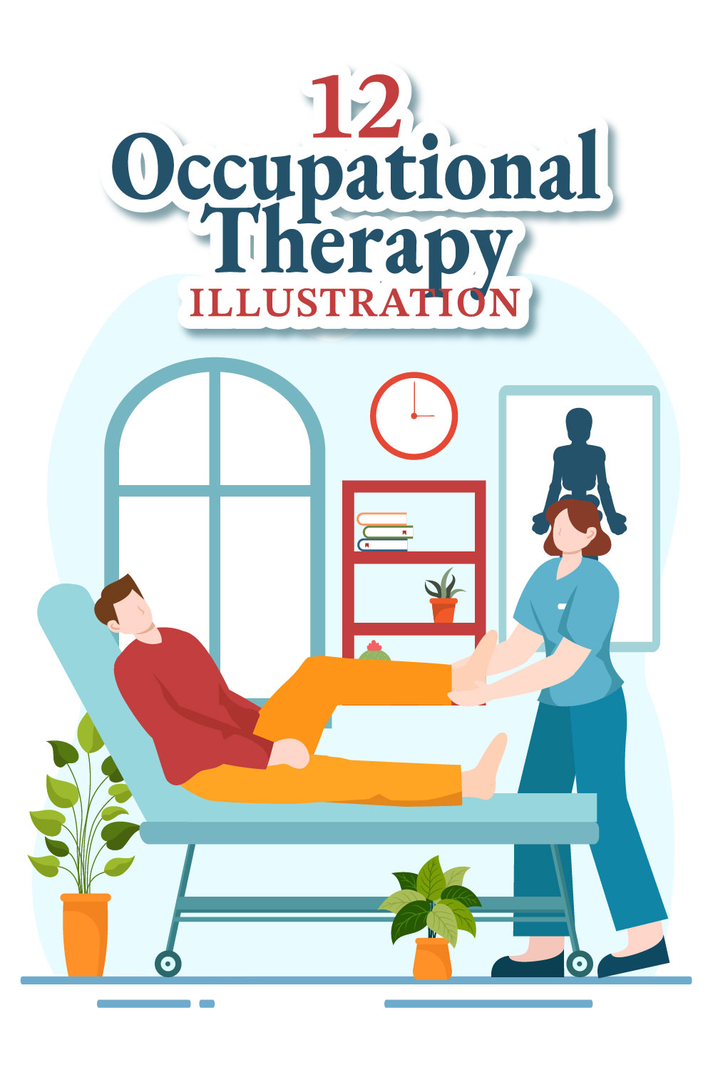 12 Occupational Therapy Illustration pinterest preview image.