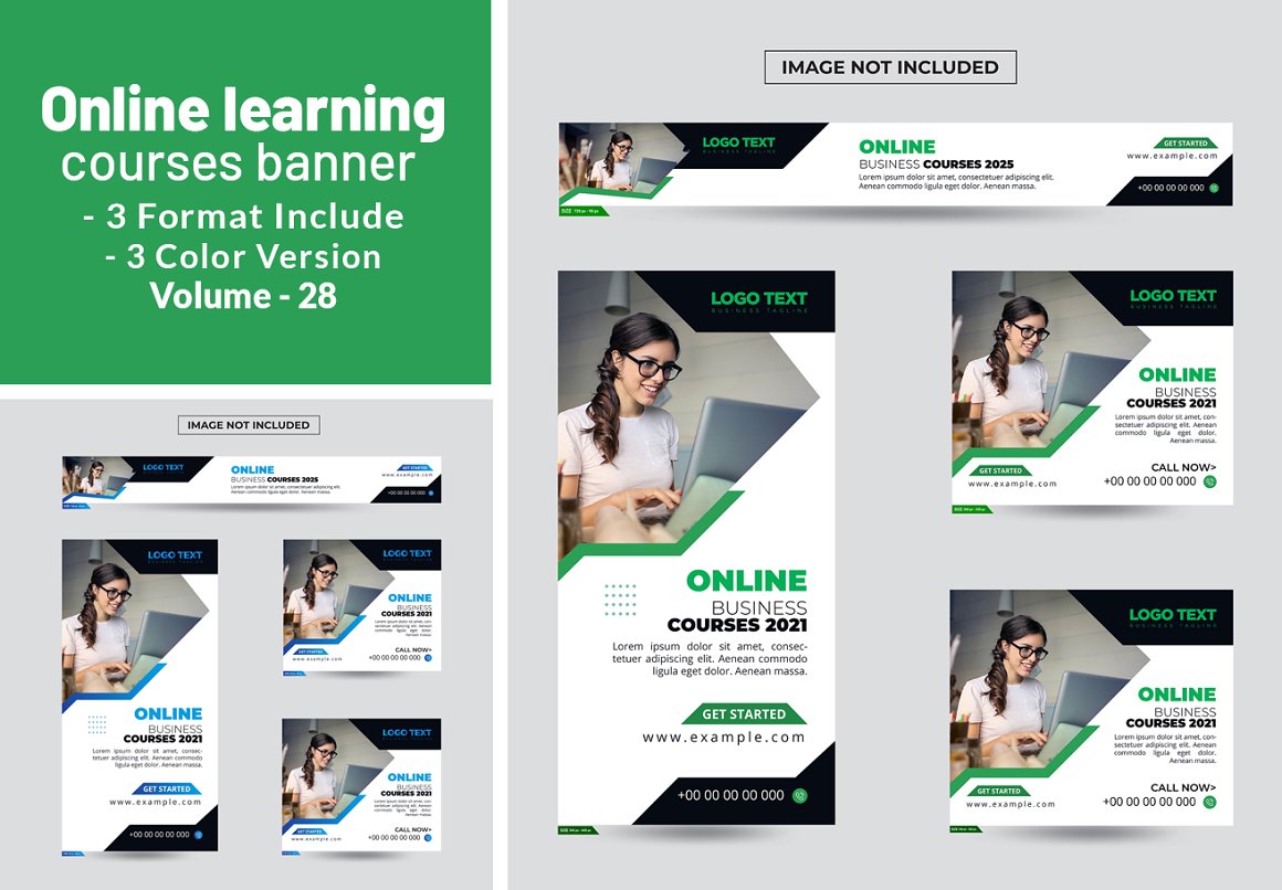 online learning course banner design 913