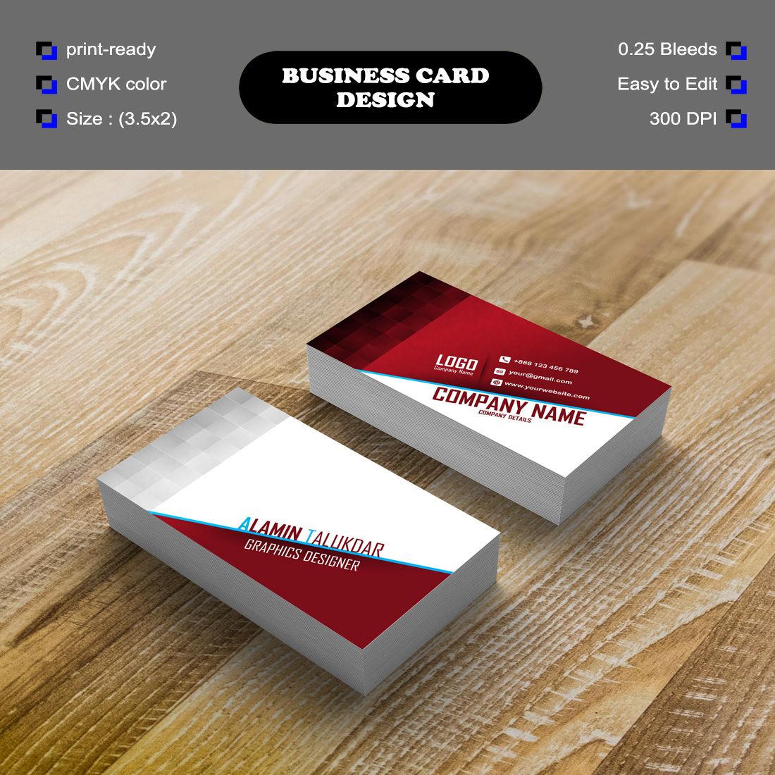 Business Card Template, Editable Business Card, Minimalist Business Cards, Printable  Business Card, Modern Business Card, Boho Business Card - MasterBundles