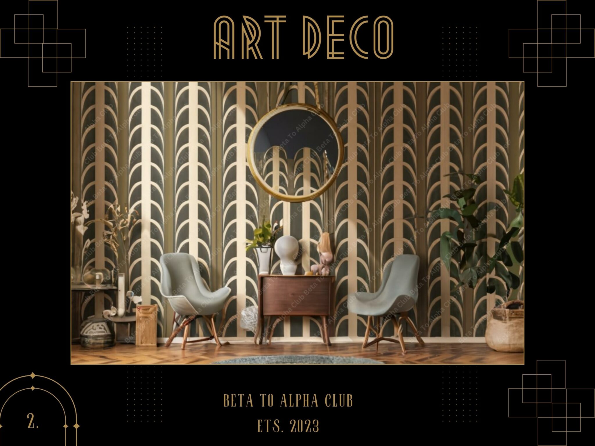 Art Deco Digital Backgrounds Wallpapers - MasterBundles