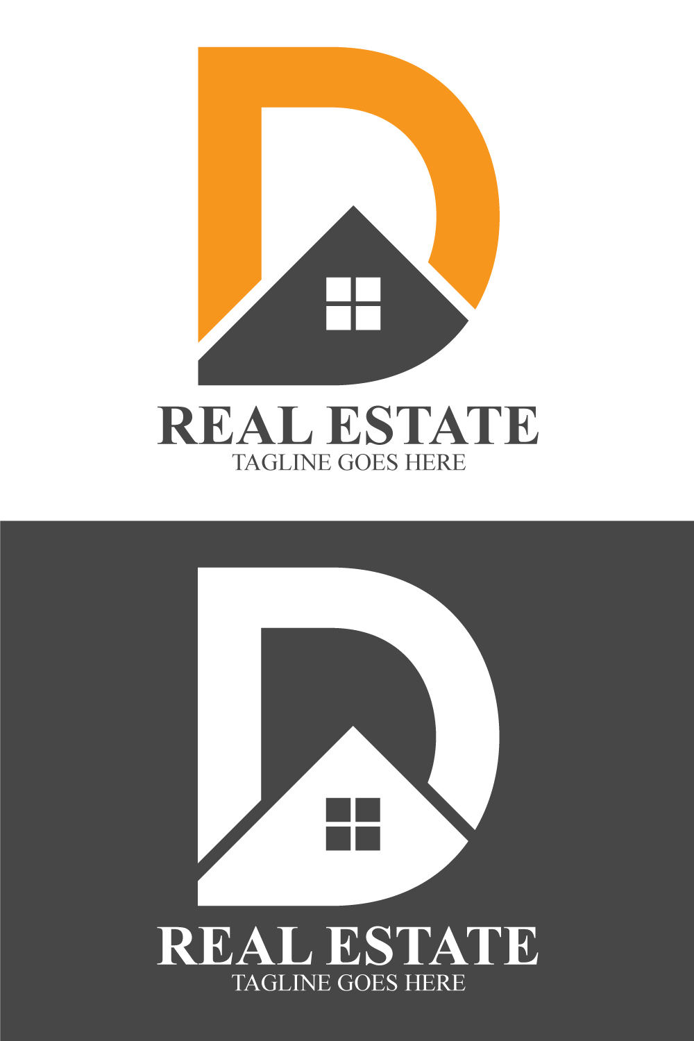 Professional Real Estate D Letter Logo pinterest preview image.