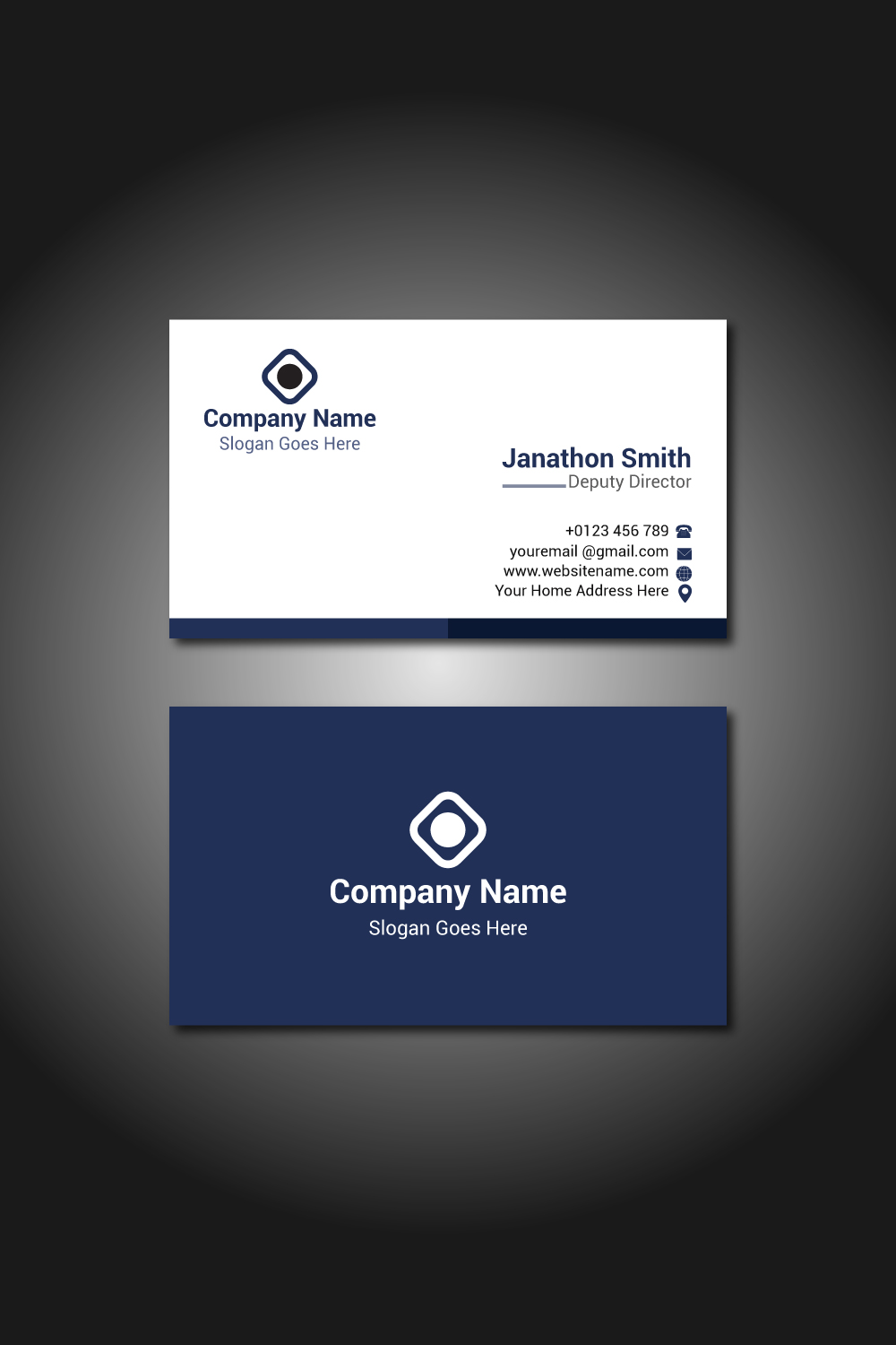 Simple And Elegant Business Card Template pinterest preview image.