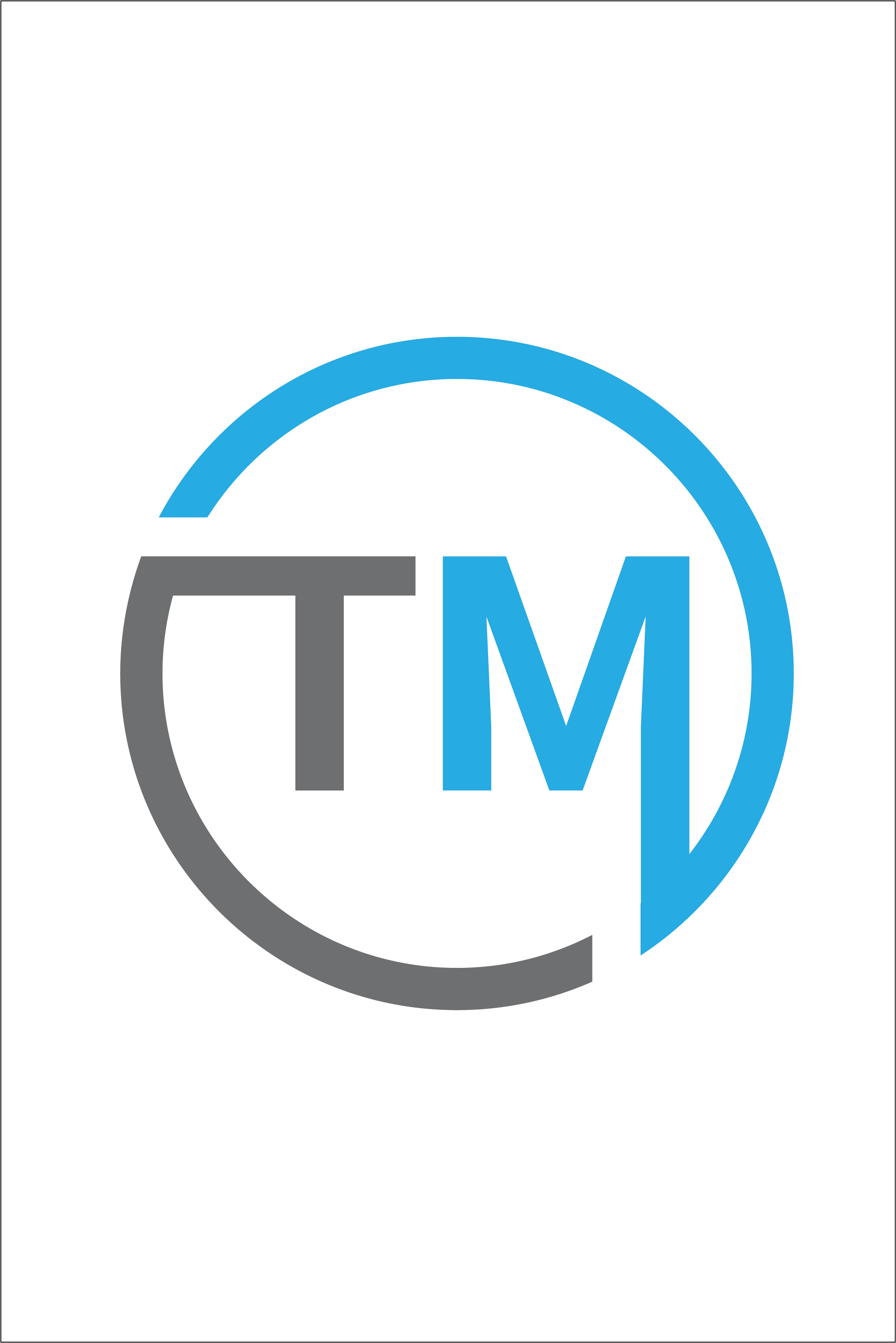 Letter TM Logo Design pinterest preview image.