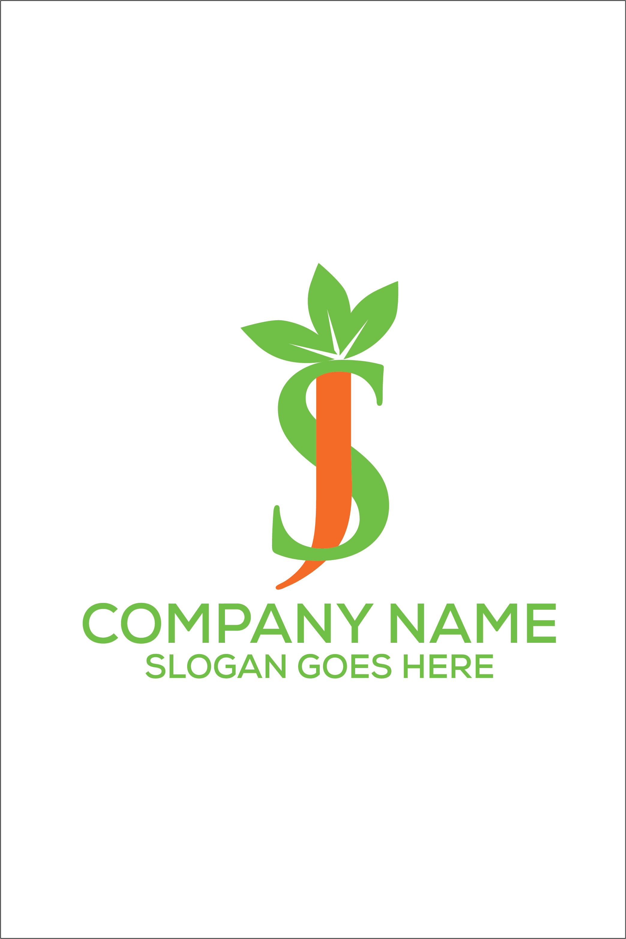 Letter JS & Healthcare Logo or Icon Design Vector Image Template pinterest preview image.