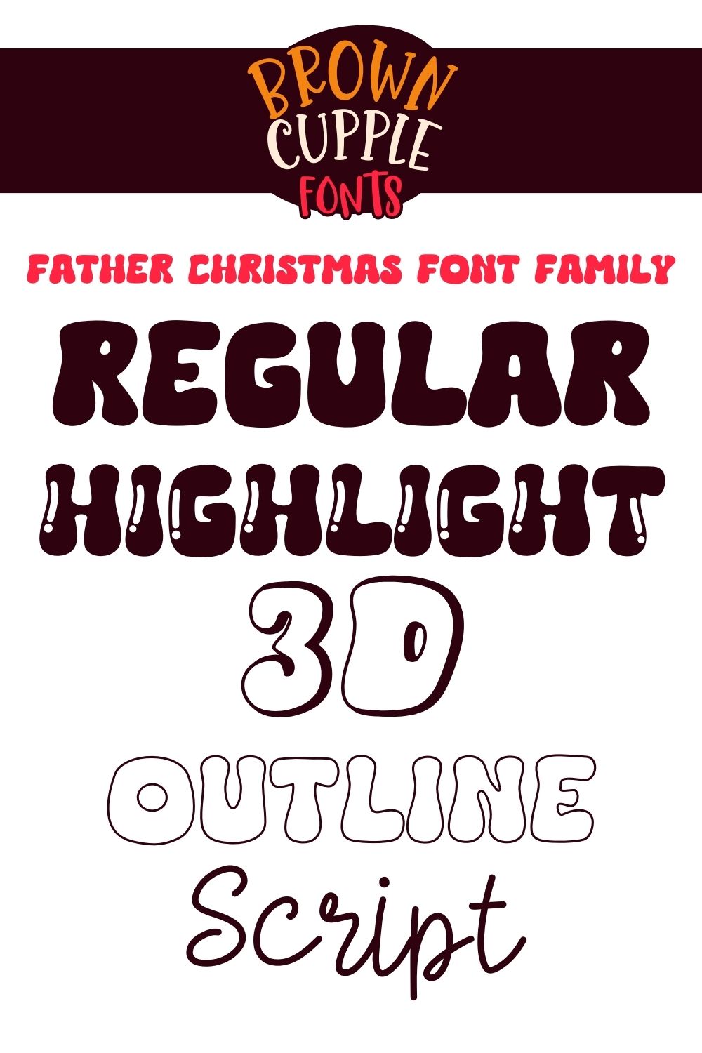 Father Christmas is a Groovy font pinterest preview image.