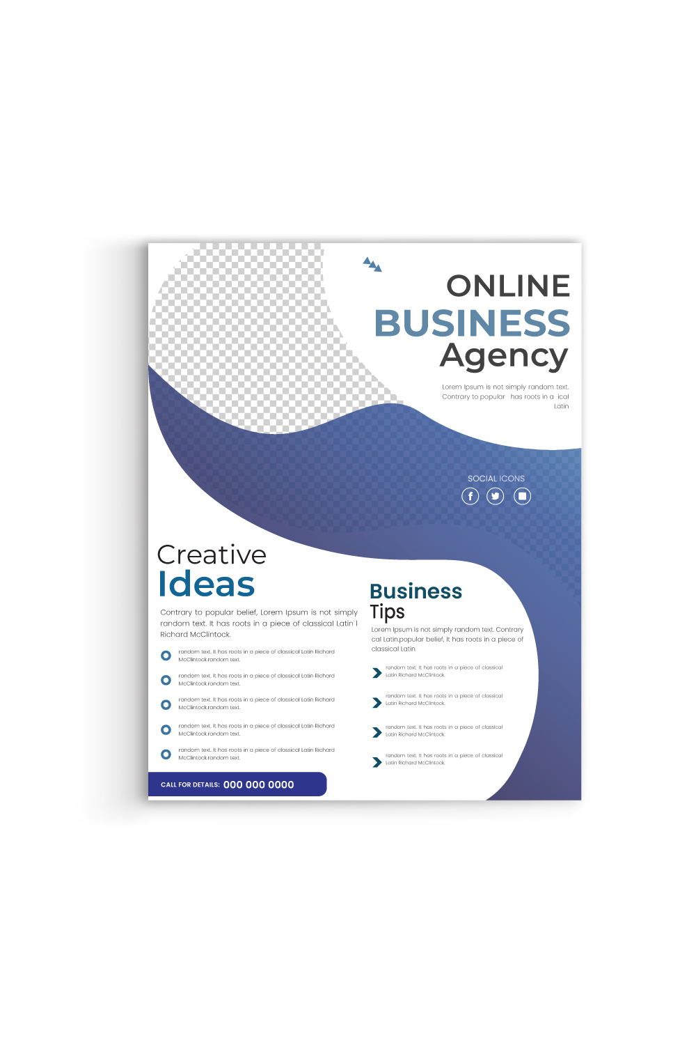 Brochure template flyer design vector background pinterest preview image.