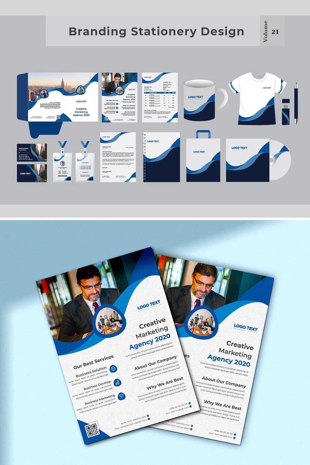 Corporate Branding Design pinterest preview image.