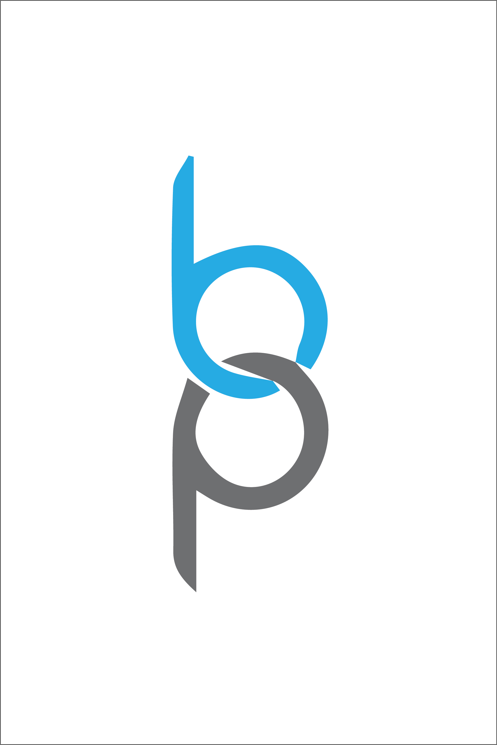 Bp letter logo design with creative shoosh Vector Image