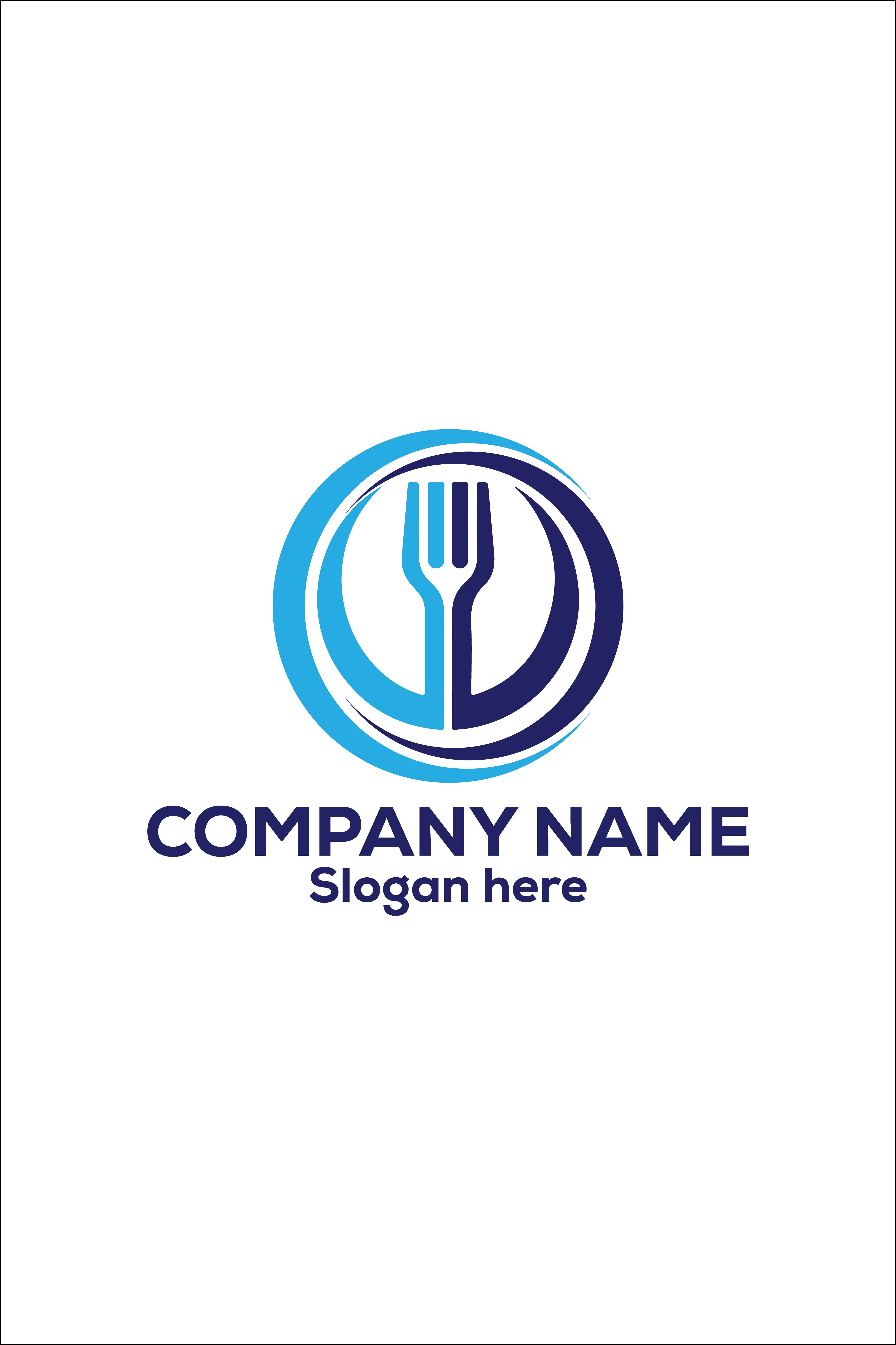 Restaurant Logo or Icon Design Vector Image Template pinterest preview image.