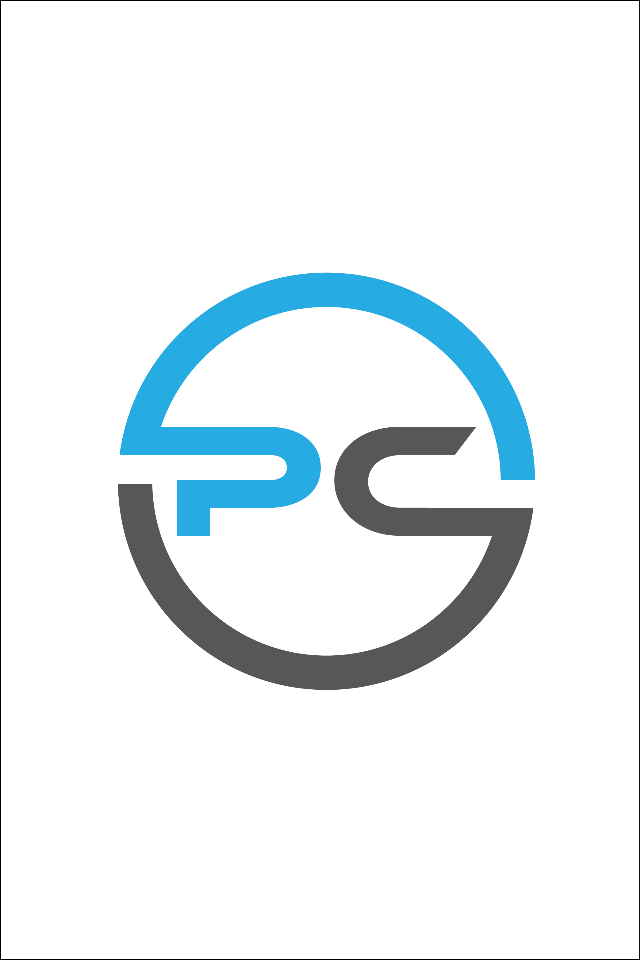 Letter PC Logo Design Vector Image Template pinterest preview image.