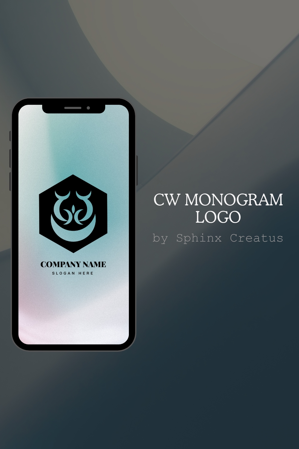CW Monogram Logo [Sphinx Creatus] pinterest preview image.