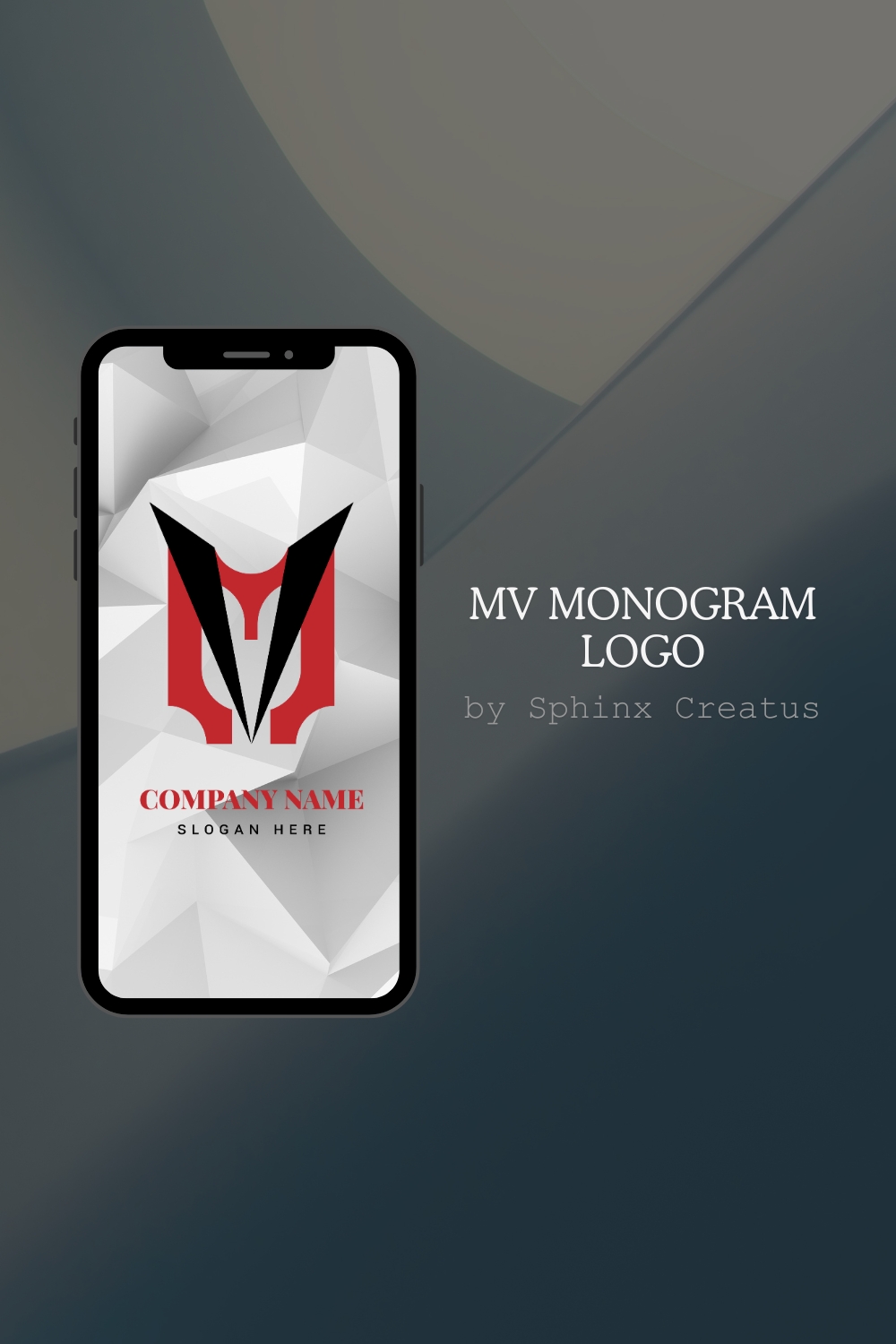 MV Monogram Logo [Sphinx Creatus] pinterest preview image.