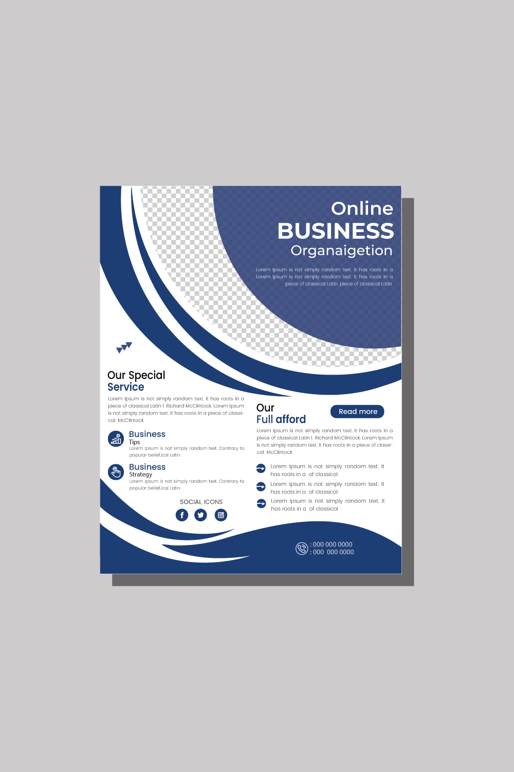 Corporate flyer template booklet, leaflet business annual report pinterest preview image.