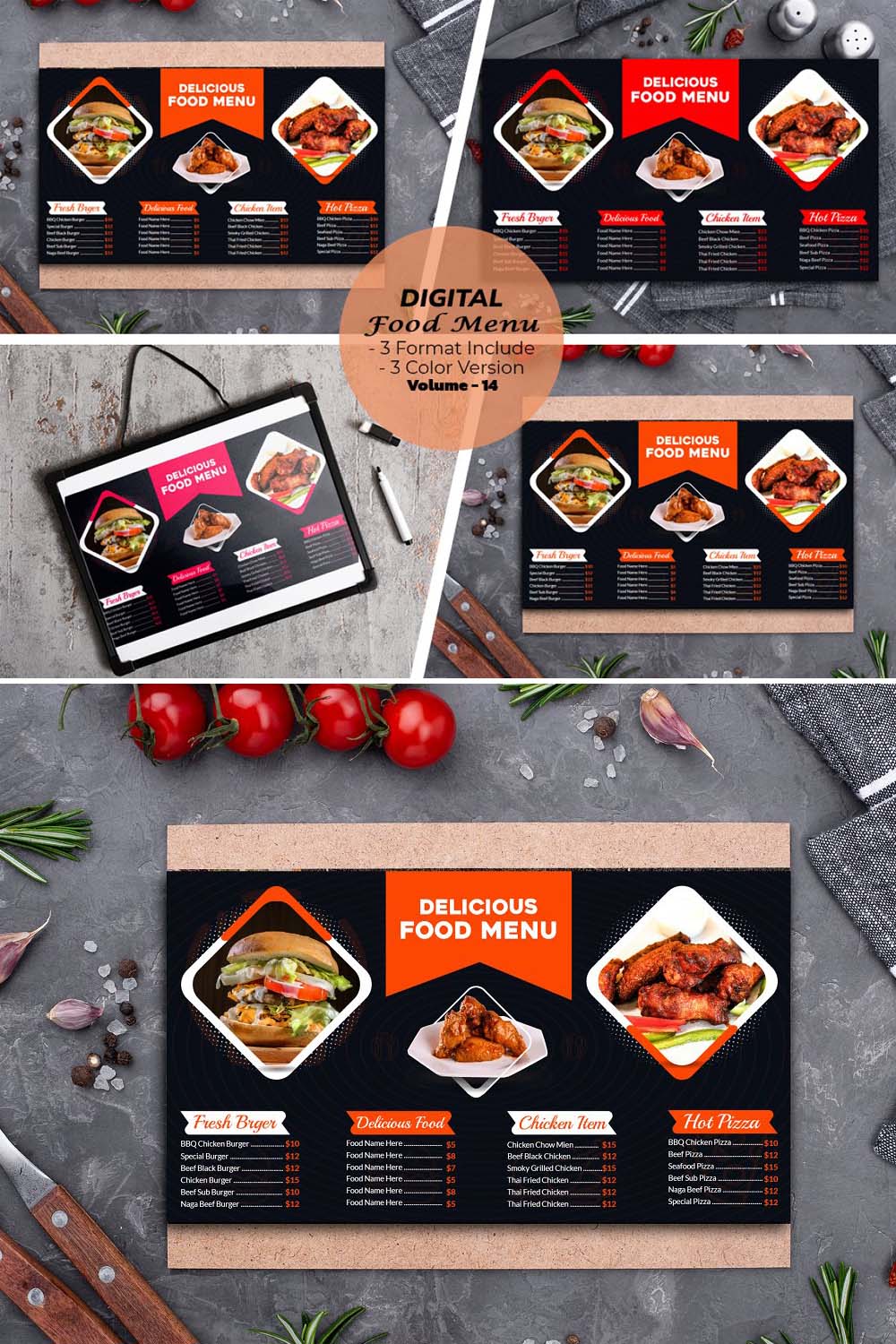 Restaurant Digital Signage & Menus pinterest preview image.