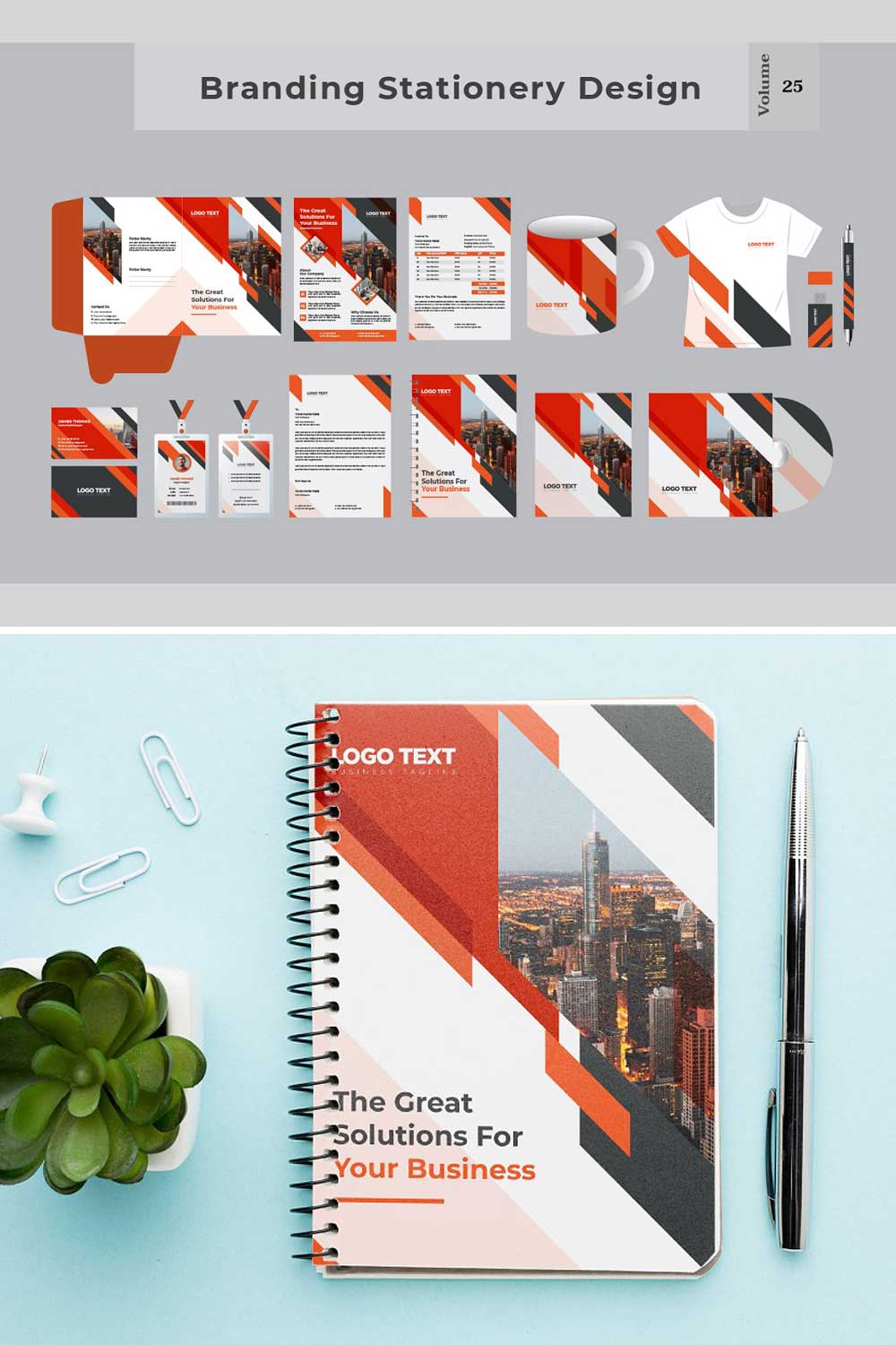 Professional Business Stationary pinterest preview image.