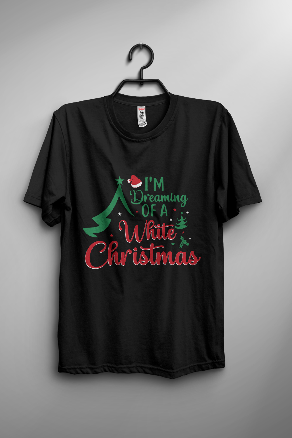I'm Dreaming of a White Christmas T-shirt design pinterest preview image.