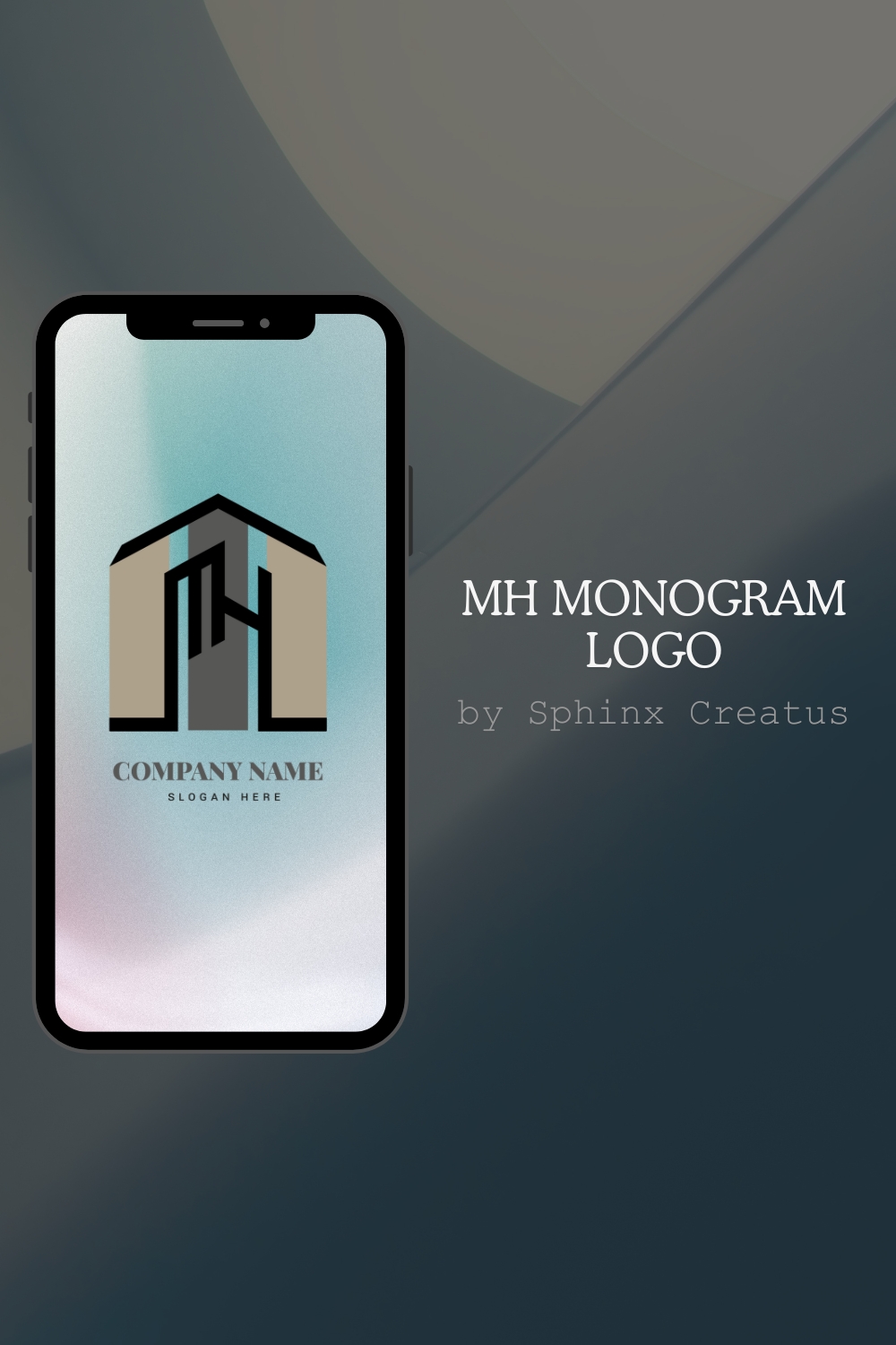 MH Real Estate Monogram Logo [Sphinx Creatus] pinterest preview image.
