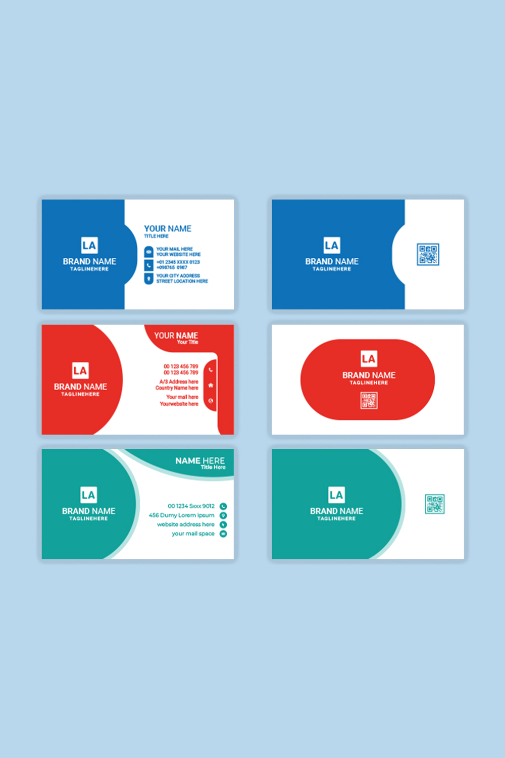 Business Card Design Templates pinterest preview image.