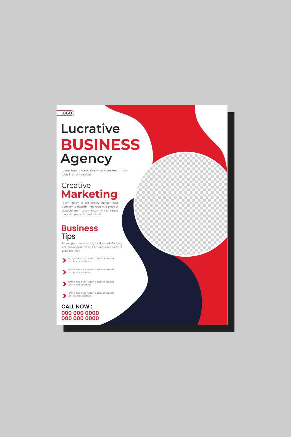 Red cycle business annual report brochure, Leaflet cover presentation abstract geometric background pinterest preview image.