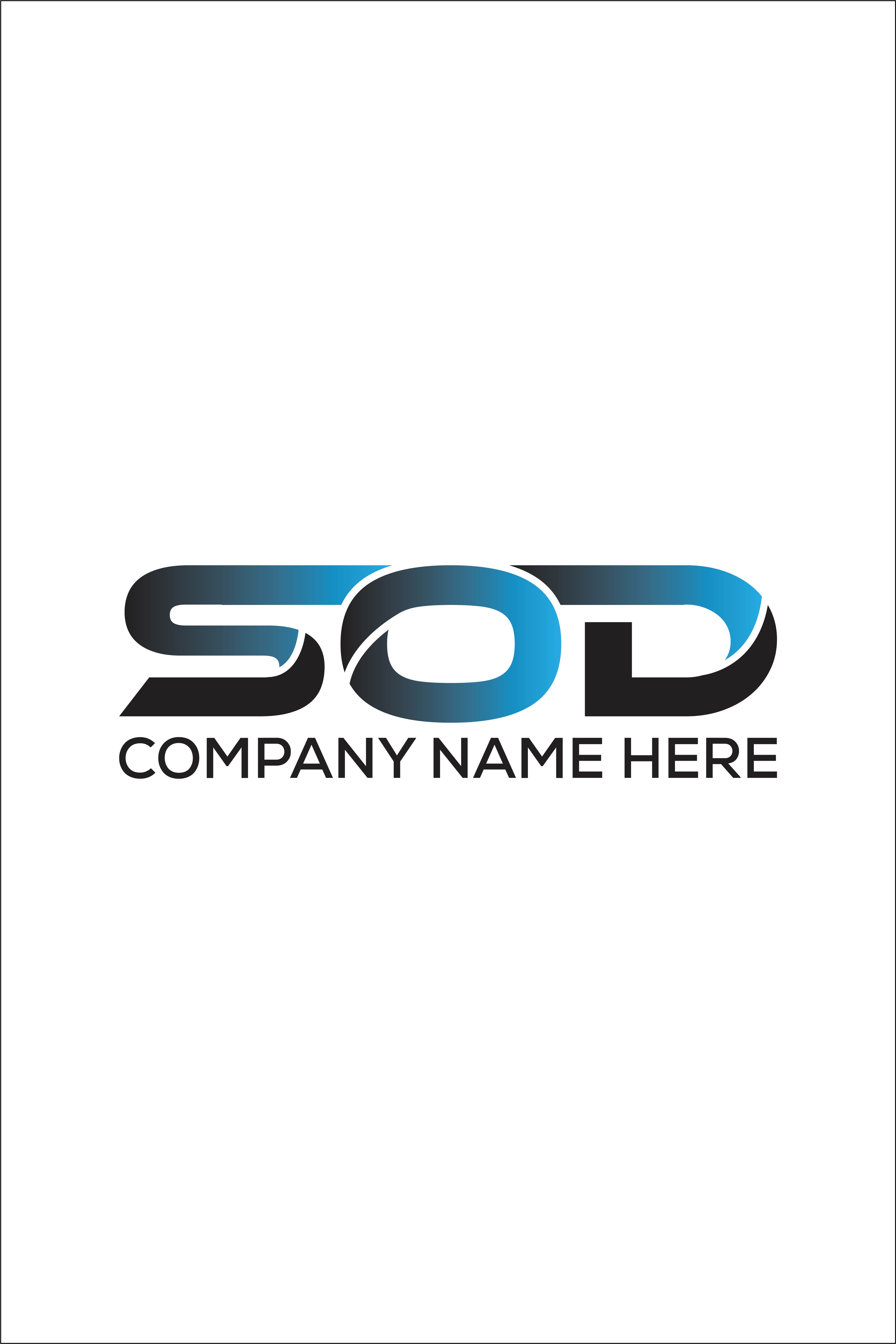 Letter SOD Logo or Icon Design Vector Image Template pinterest preview image.
