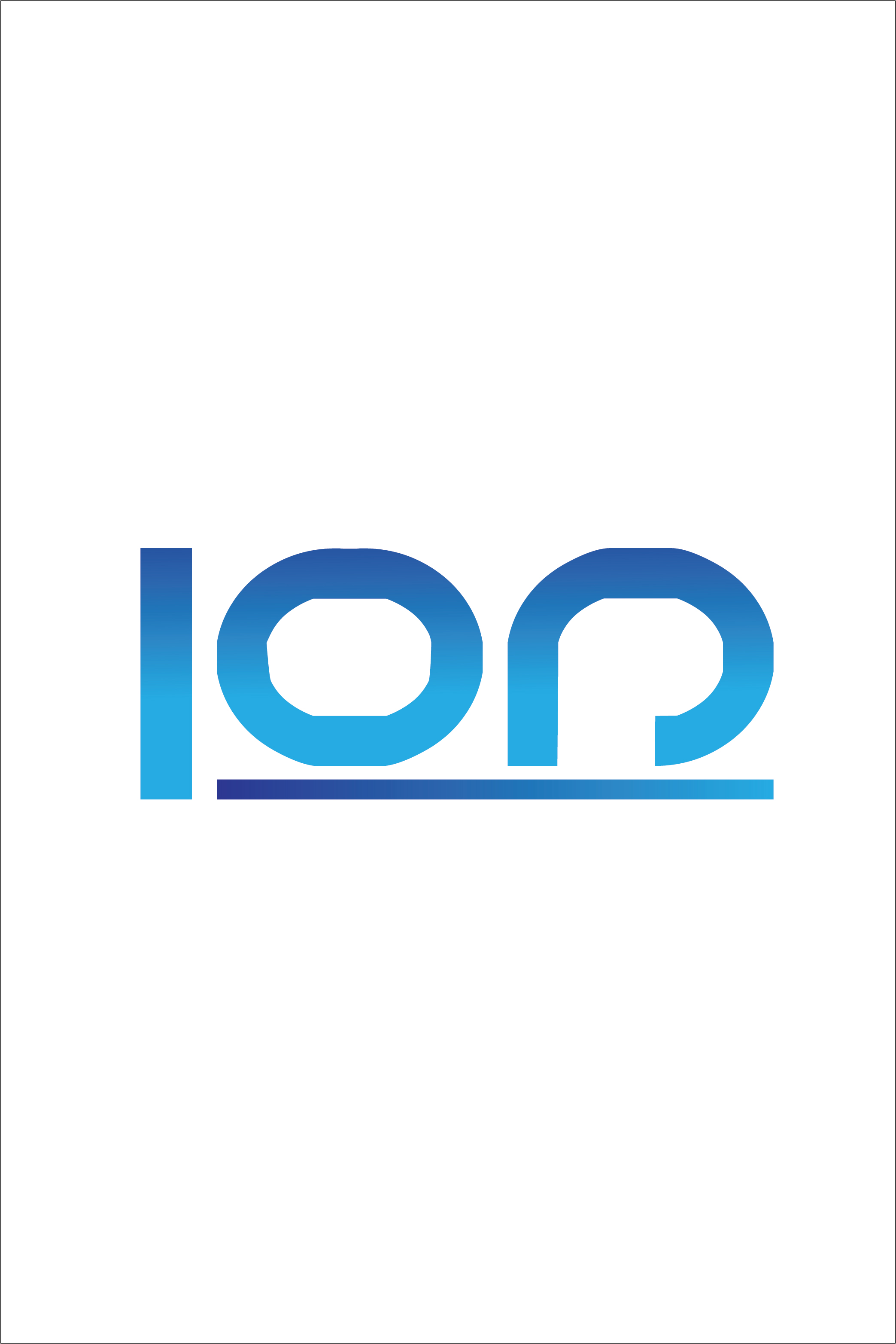 Letter ION Logo or Icon Design Vector Image Template pinterest preview image.