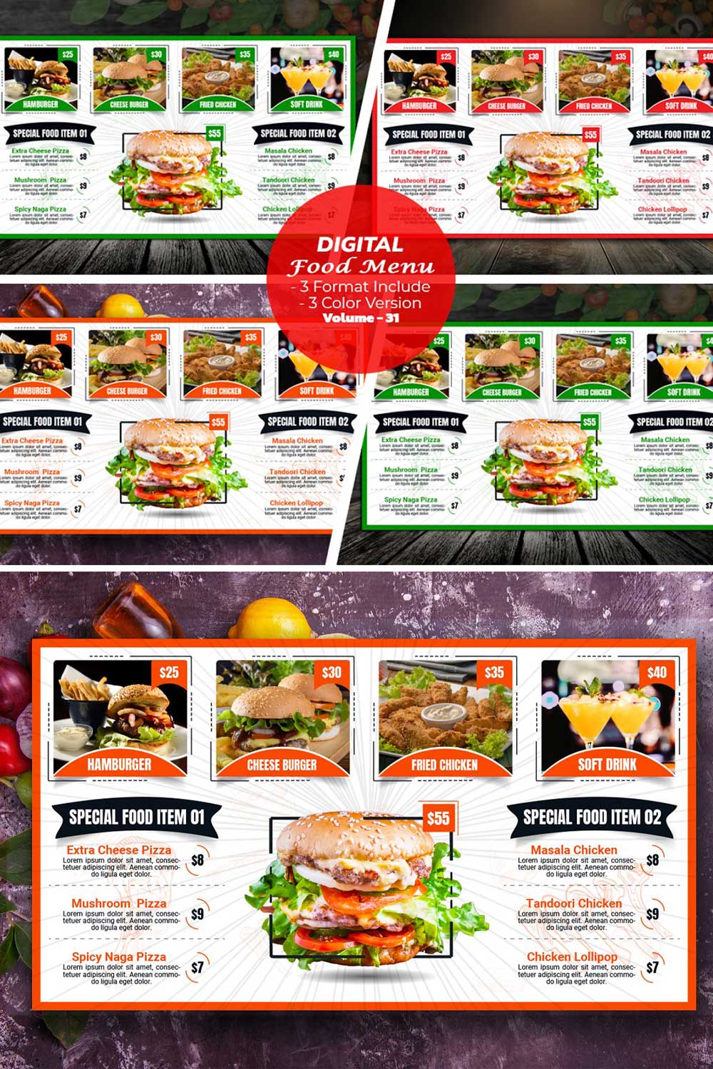 Fast food restaurant menu board pinterest preview image.