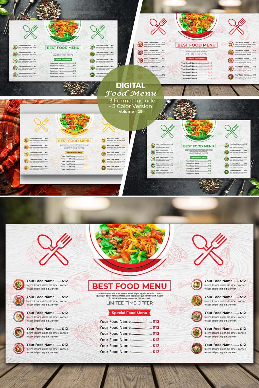 Digital Menu For Restaurants pinterest preview image.