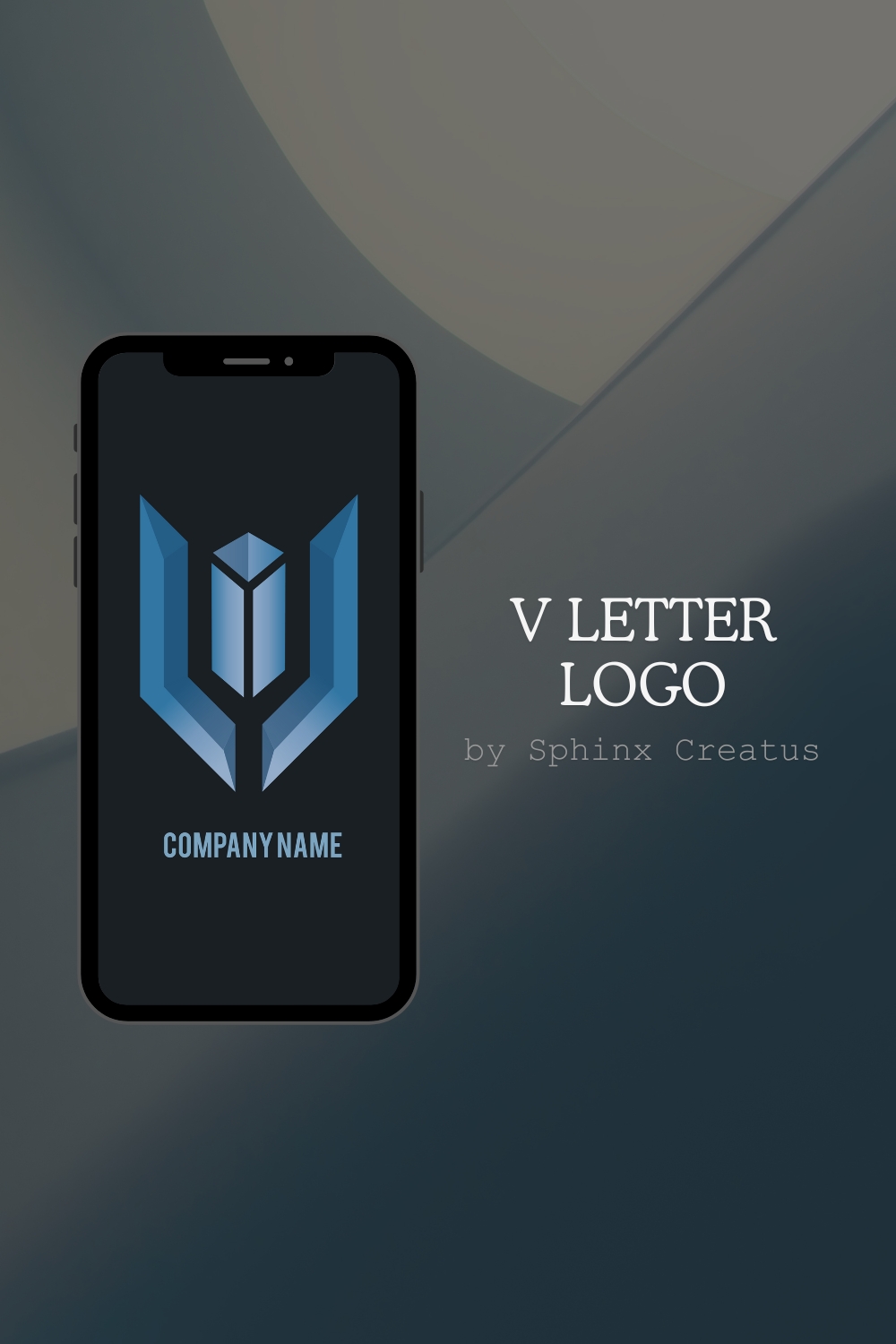 V Letter Logo [Sphinx Creatus] pinterest preview image.