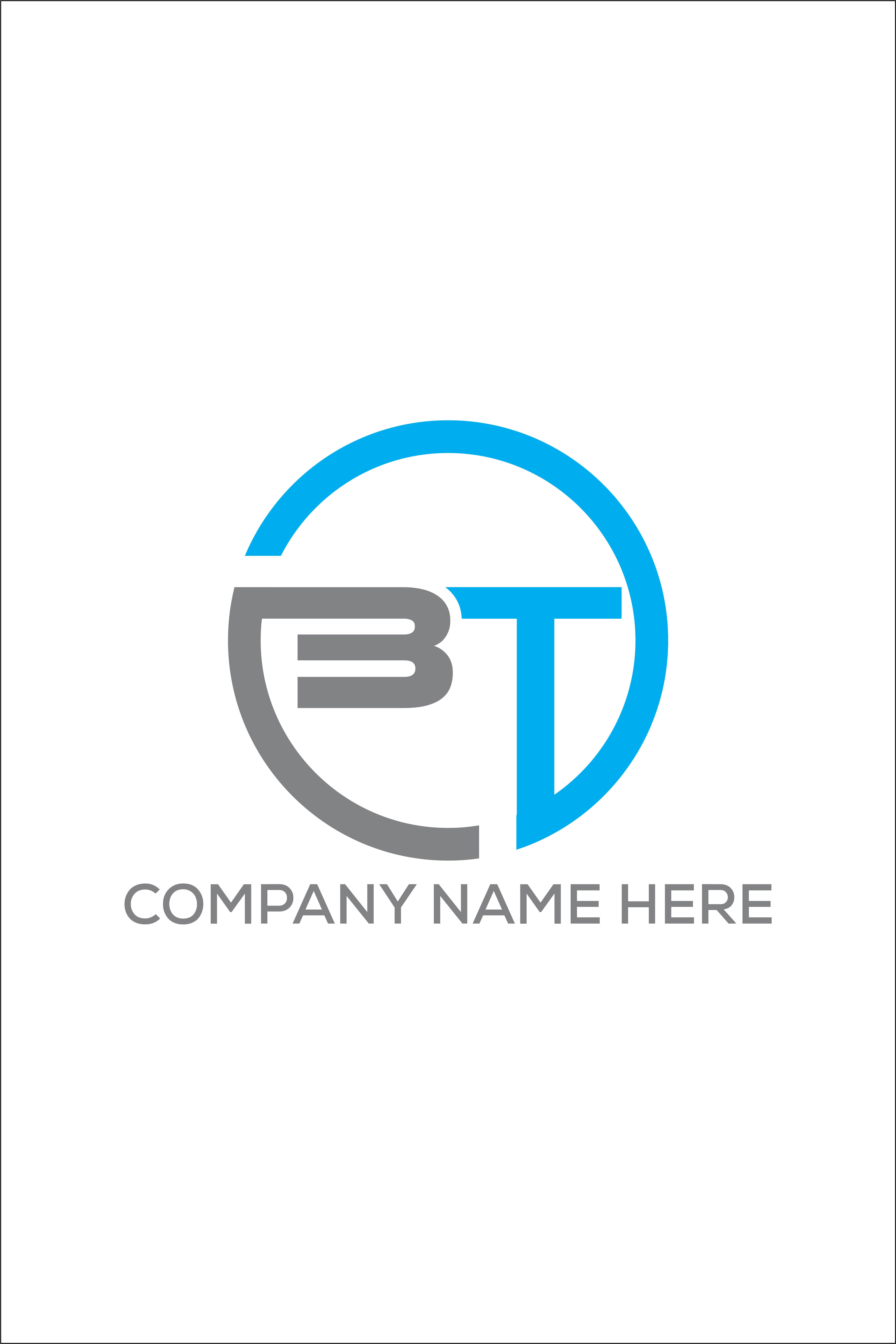 Letter BT Logo or Icon Design Vector Image Template pinterest preview image.