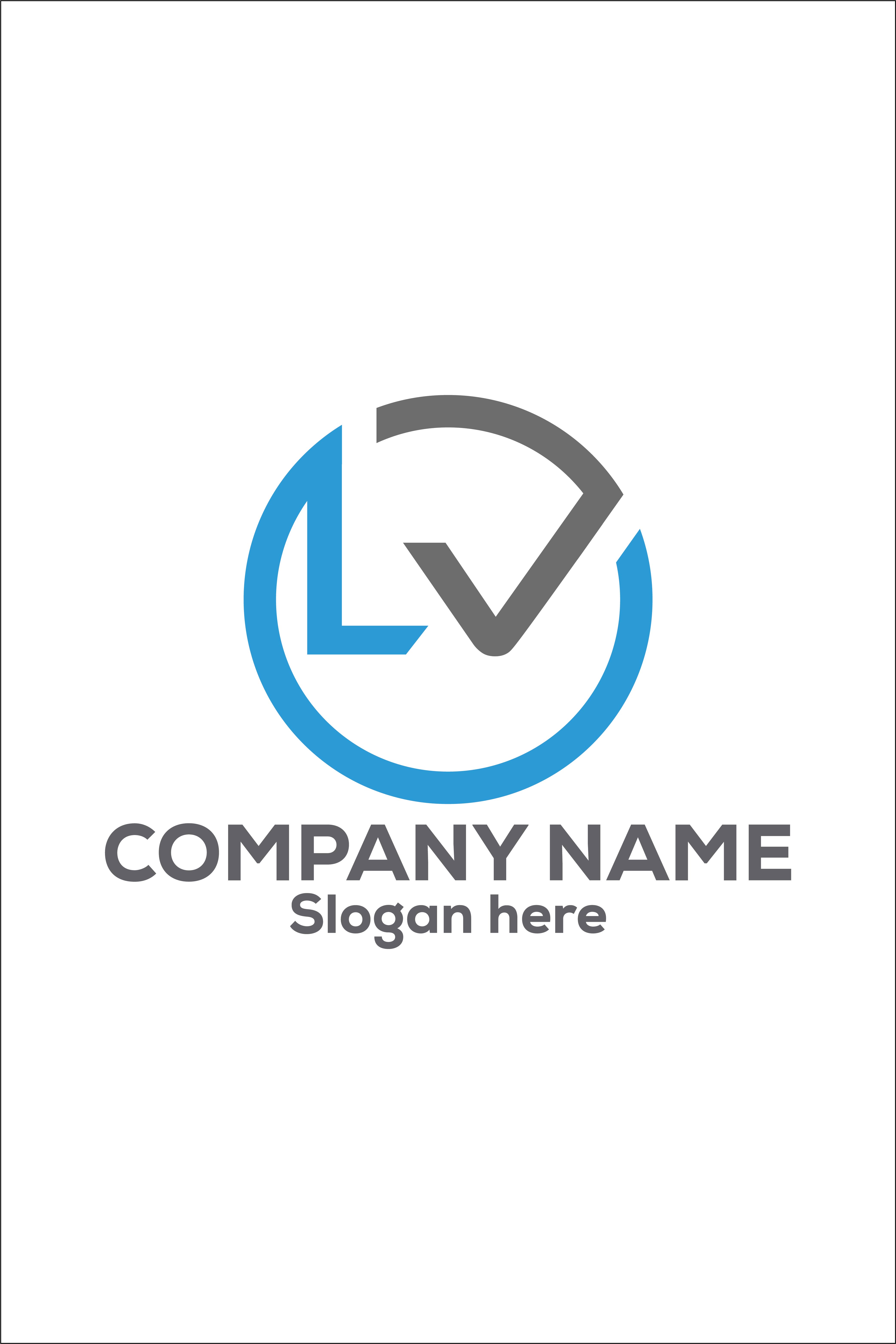 Lv Logo Vector Design Images, Initial Letter Lv Logo Template
