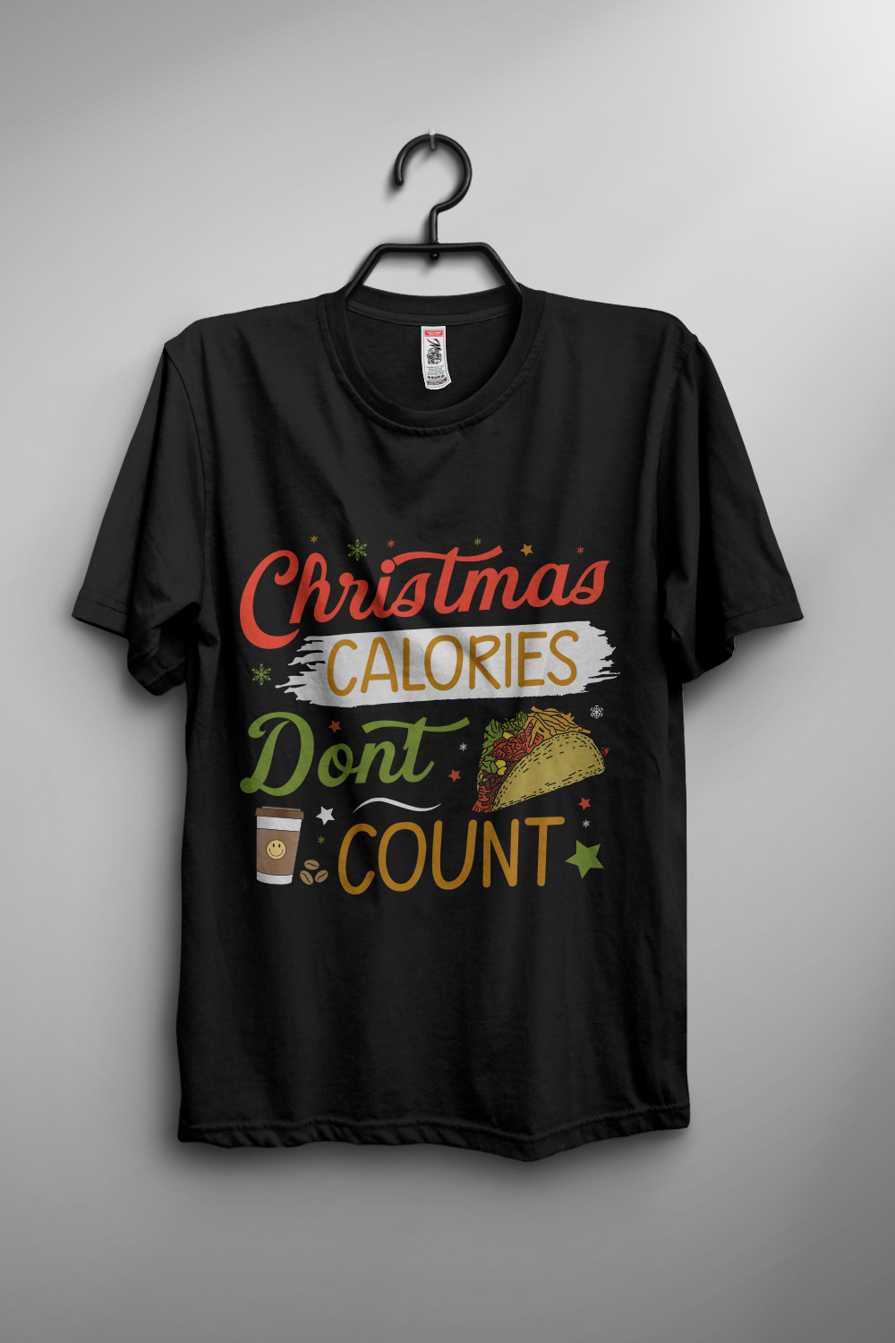 Christmas calories don't count design pinterest preview image.