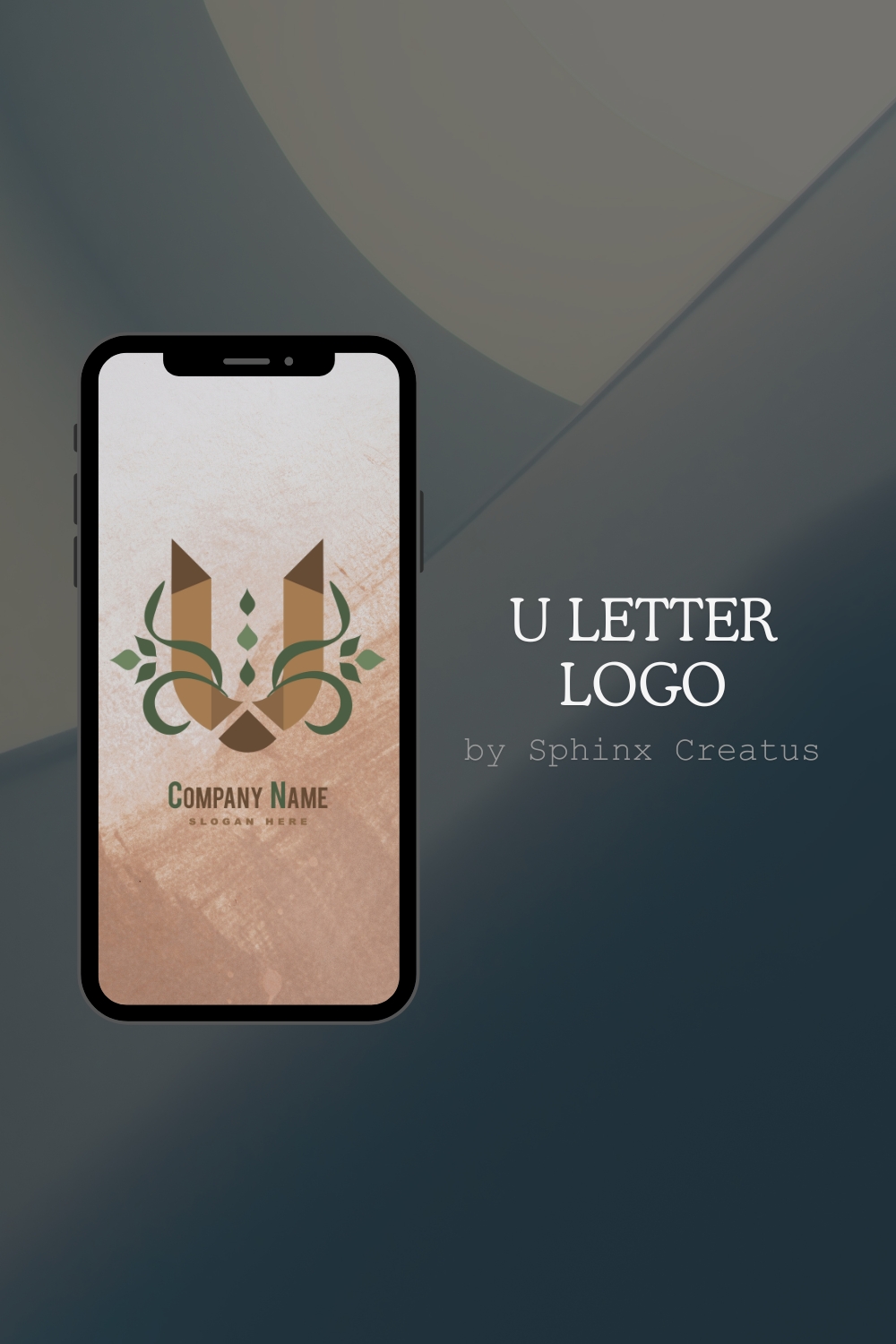 Letter U Logo [Sphinx Creatus] pinterest preview image.