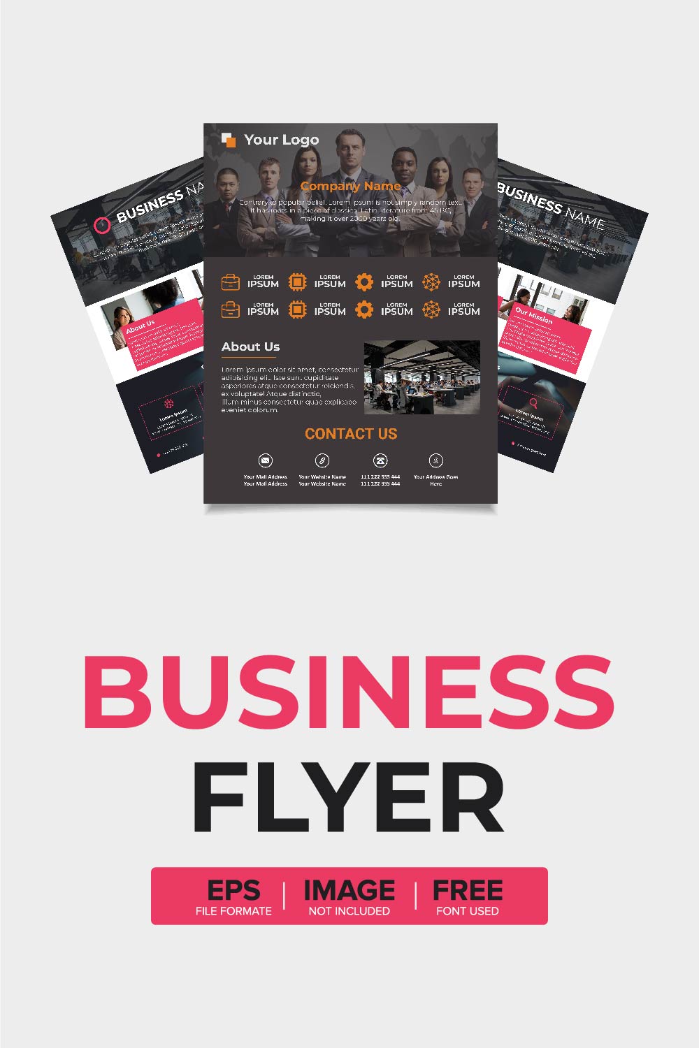 5 modern corporate flyer design templates bundle pinterest preview image.