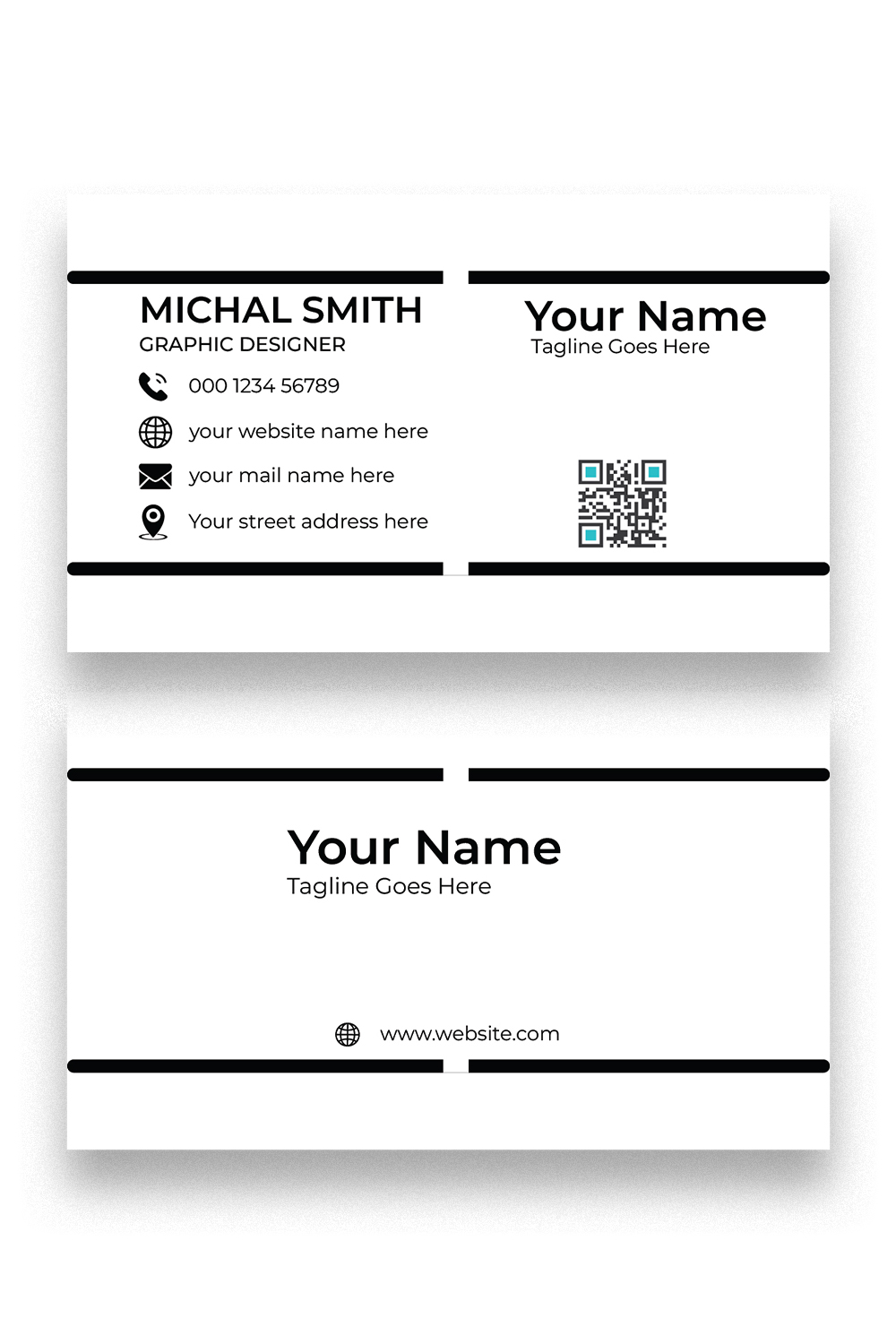 BUSINESS CARD Design Template pinterest preview image.