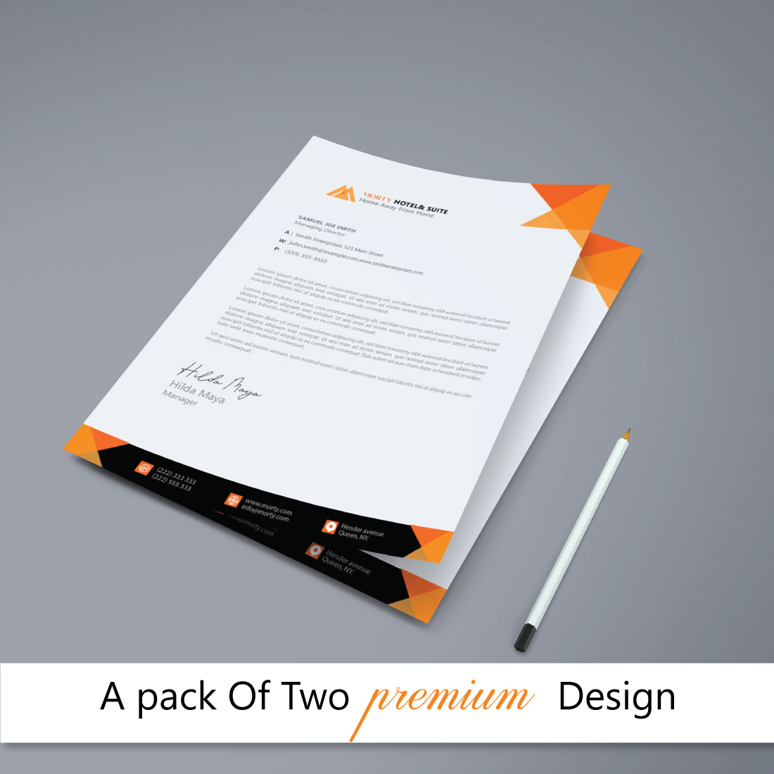 modern letterhead design template for your project cover image.