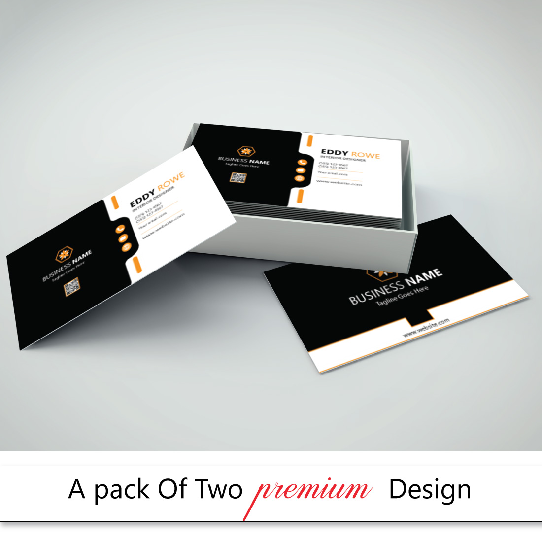 Modern Business Cards Template preview image.