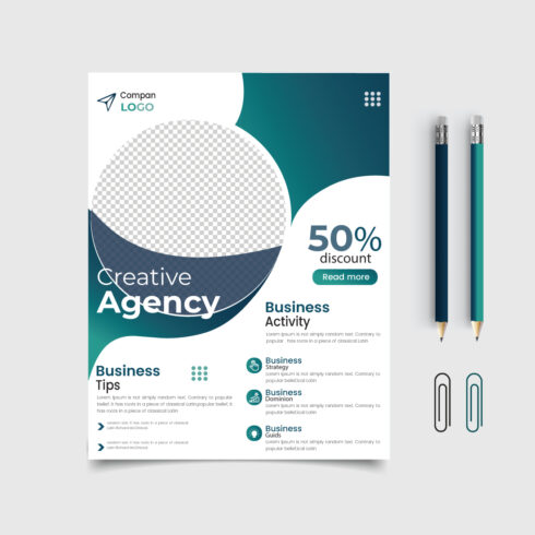 Flyer design layout for business Abstract with color vector annual report, industrial catalog, corporate design cover image.