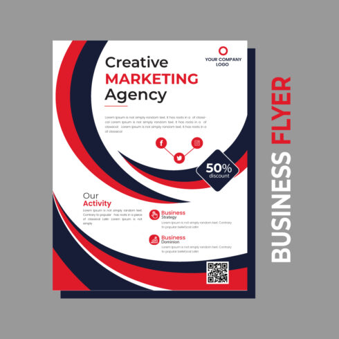 Red triangle business annual report brochure flyer design template vector, Leaflet cover presentation cover image.