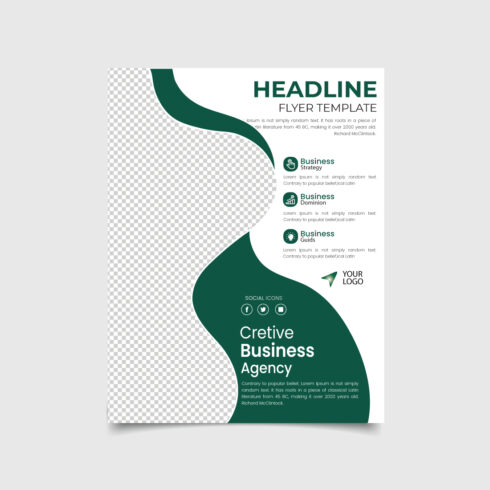 Wavy Green and blue flyers, Brochure, Annual Report, Magazine Template cover image.