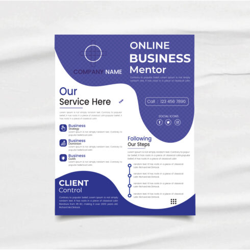 Professional business flyer, poster, leaflet template cover image.