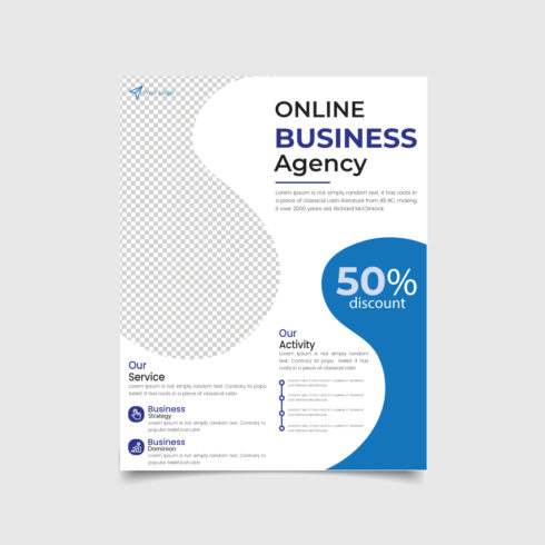 Professional and Creative Business Vector Template for Corporate Flyer, Annual Report cover image.