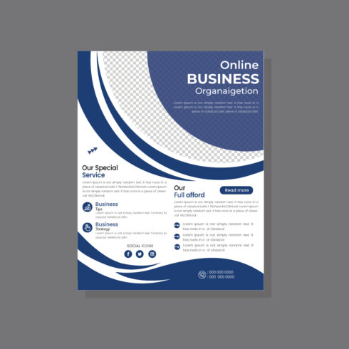 Corporate flyer template booklet, leaflet business annual report cover image.