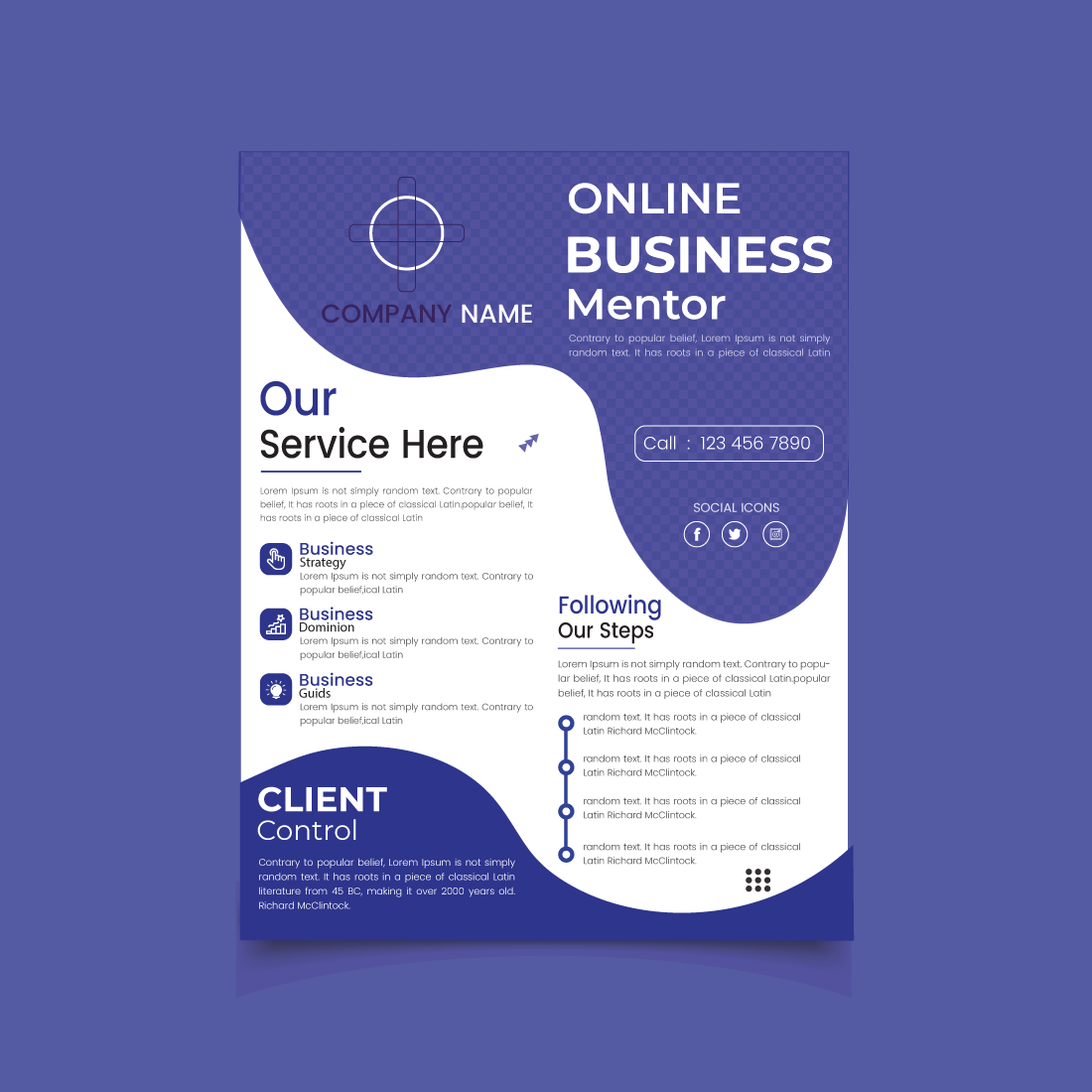 Professional business flyer, poster, leaflet template preview image.