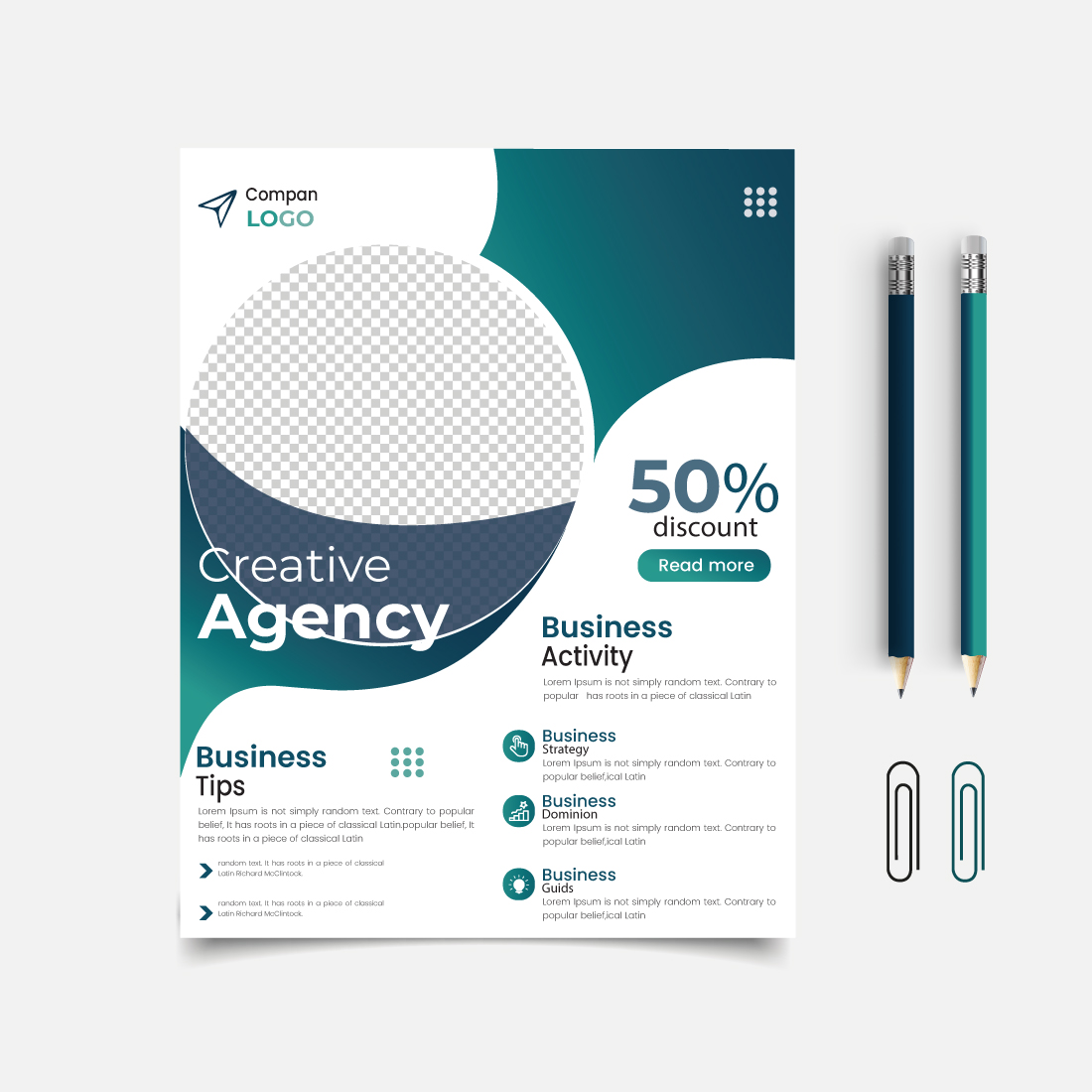 Flyer design layout for business Abstract with color vector annual report, industrial catalog, corporate design preview image.