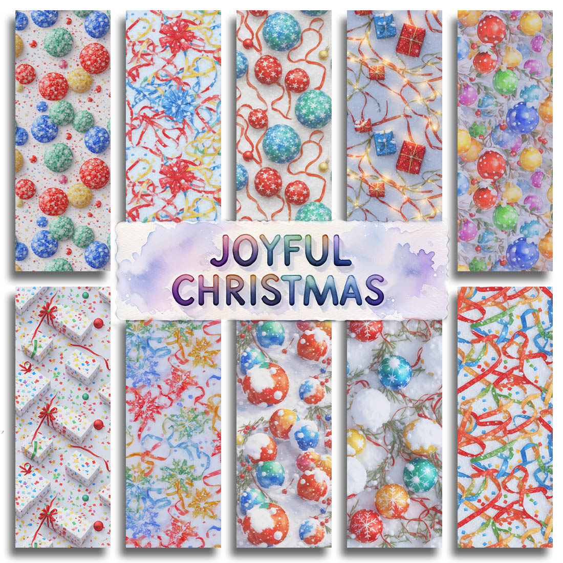Joyful Christmas: Seamless Patterns cover image.