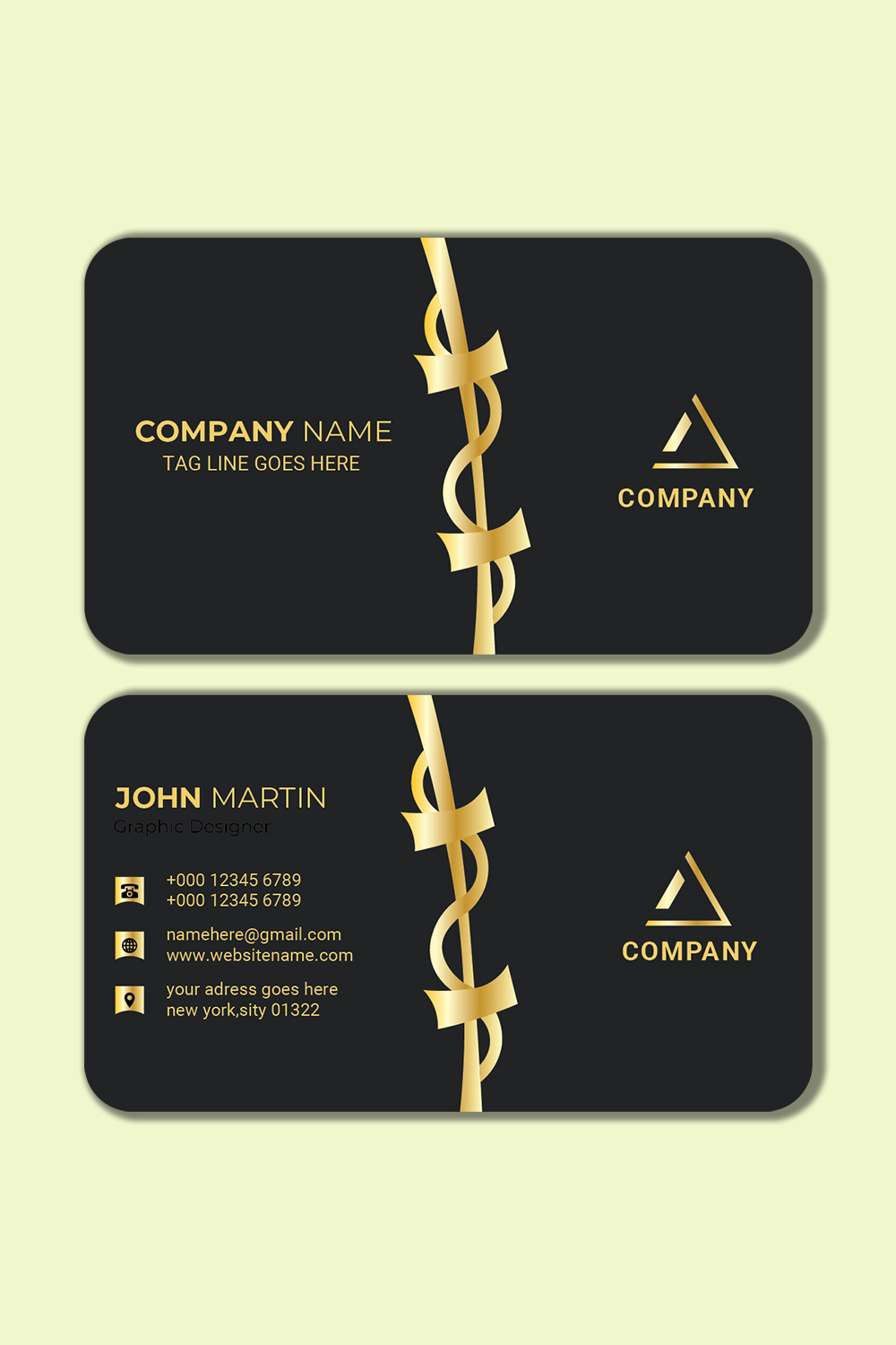 LUXURY BUSINESS CARD pinterest preview image.