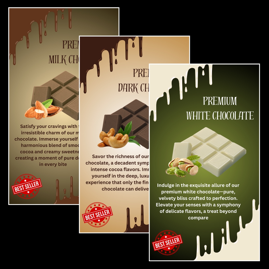 Choco Crafts: Tempting Ad Templates for Irresistible Chocolate Marketing Brilliance! preview image.